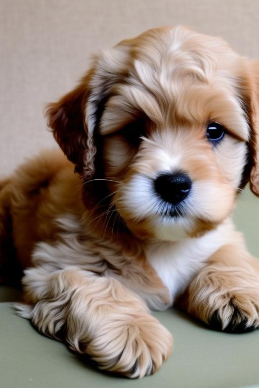 Puppy from beige maltipoo and silver poodle 